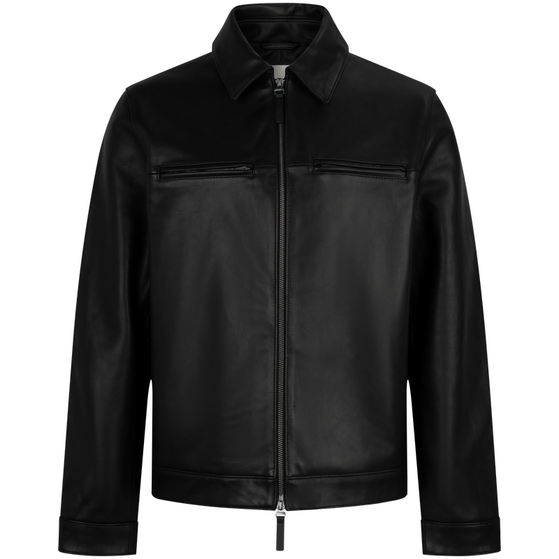 

Calvin Klein Кожаная куртка на молнии, UB1-Space Black