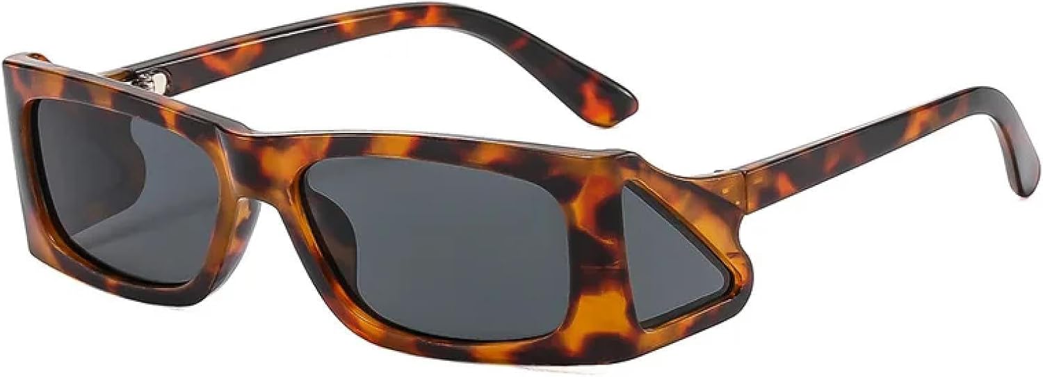 

Винтажные солнцезащитные очки в стиле ретро, ​​модные разноцветные очки в стиле панк для женщин и мужчин, защита от УФ-излучения UV400 для активного отдыха TVTBBVV, Leopard-black