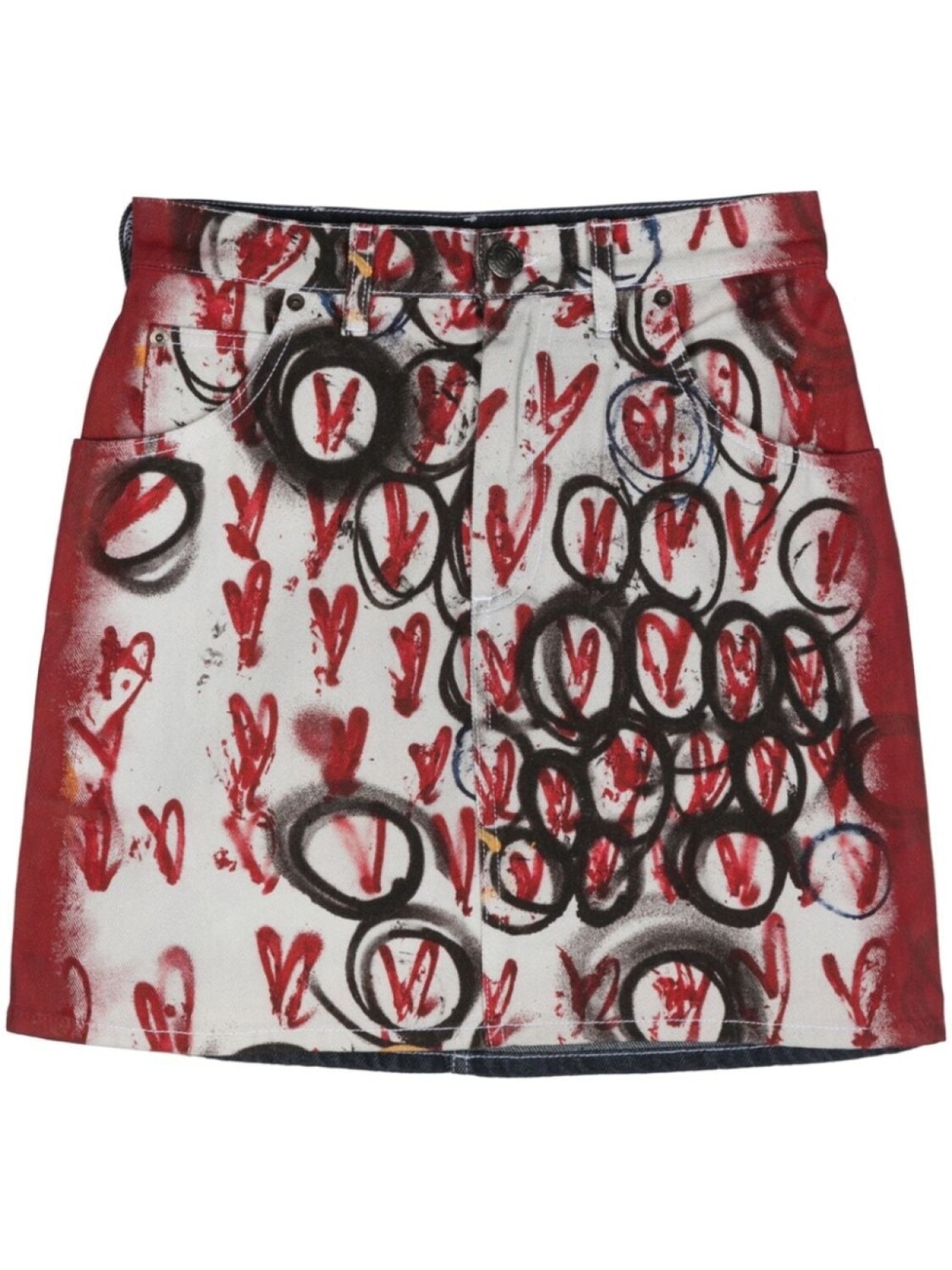 

Charles Jeffrey Loverboy джинсовая юбка Exclusive Painted Art, синий