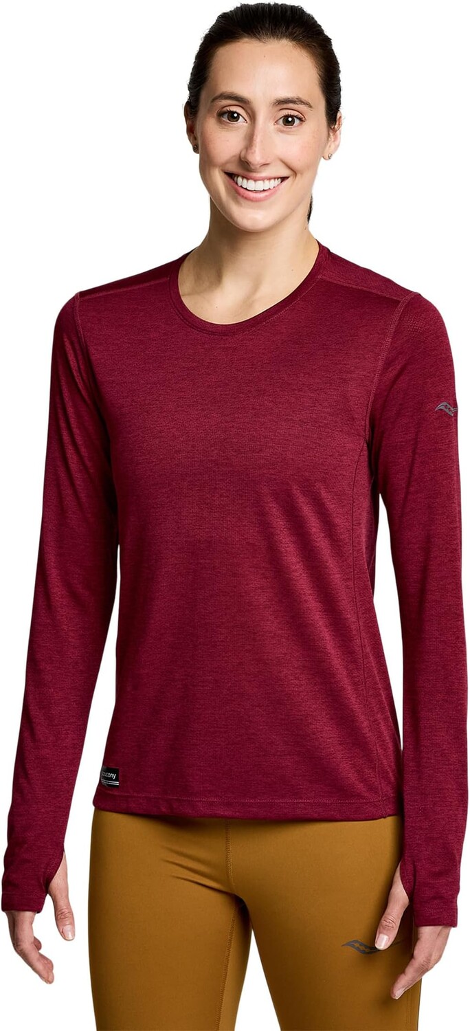 

Футболка Saucony Stopwatch Long Sleeve, цвет Sundown Heather