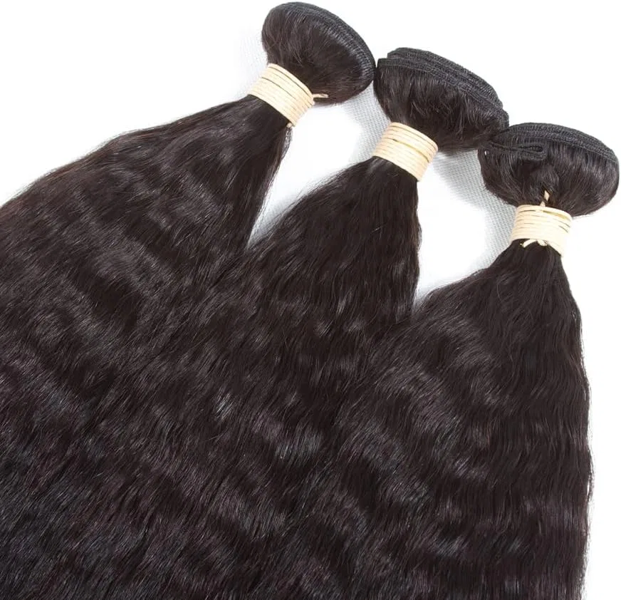 Набор париков Kinky Straight Hair Kerriana 3 шт 26-30 дюймов натуральный черный — фото 4