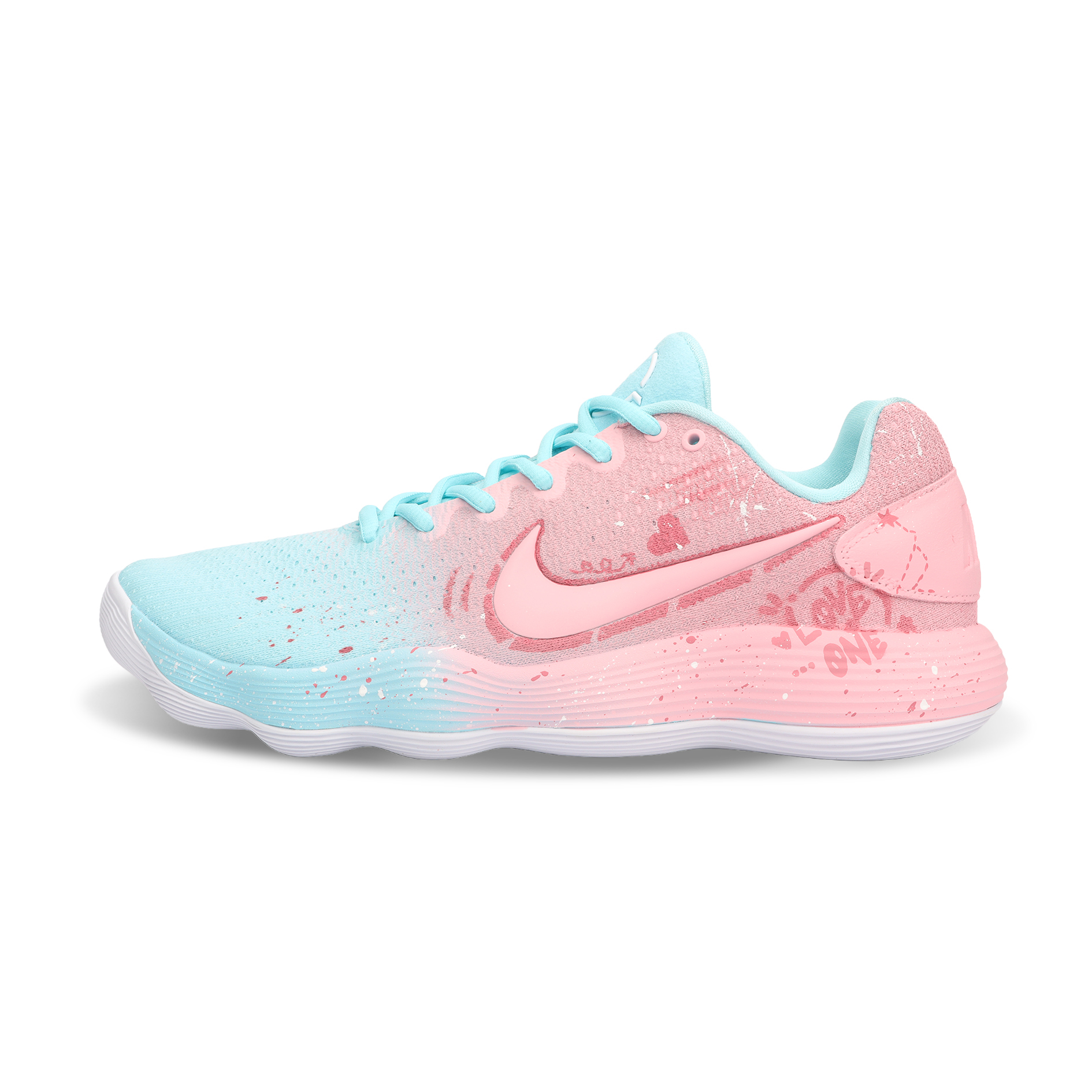 

Nike Баскетбольные кроссовки Hyperdunk 2017 Peach Blossom Rain Cushioning, износостойкие, низкие, мужские, розовые