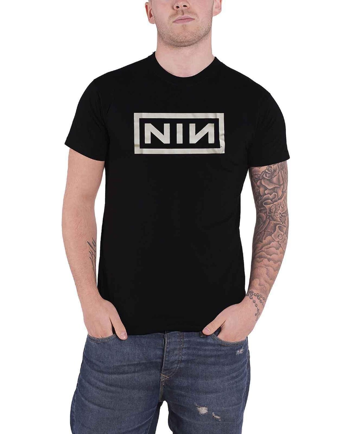 

футболка с логотипом Nine Inch Nails, черный