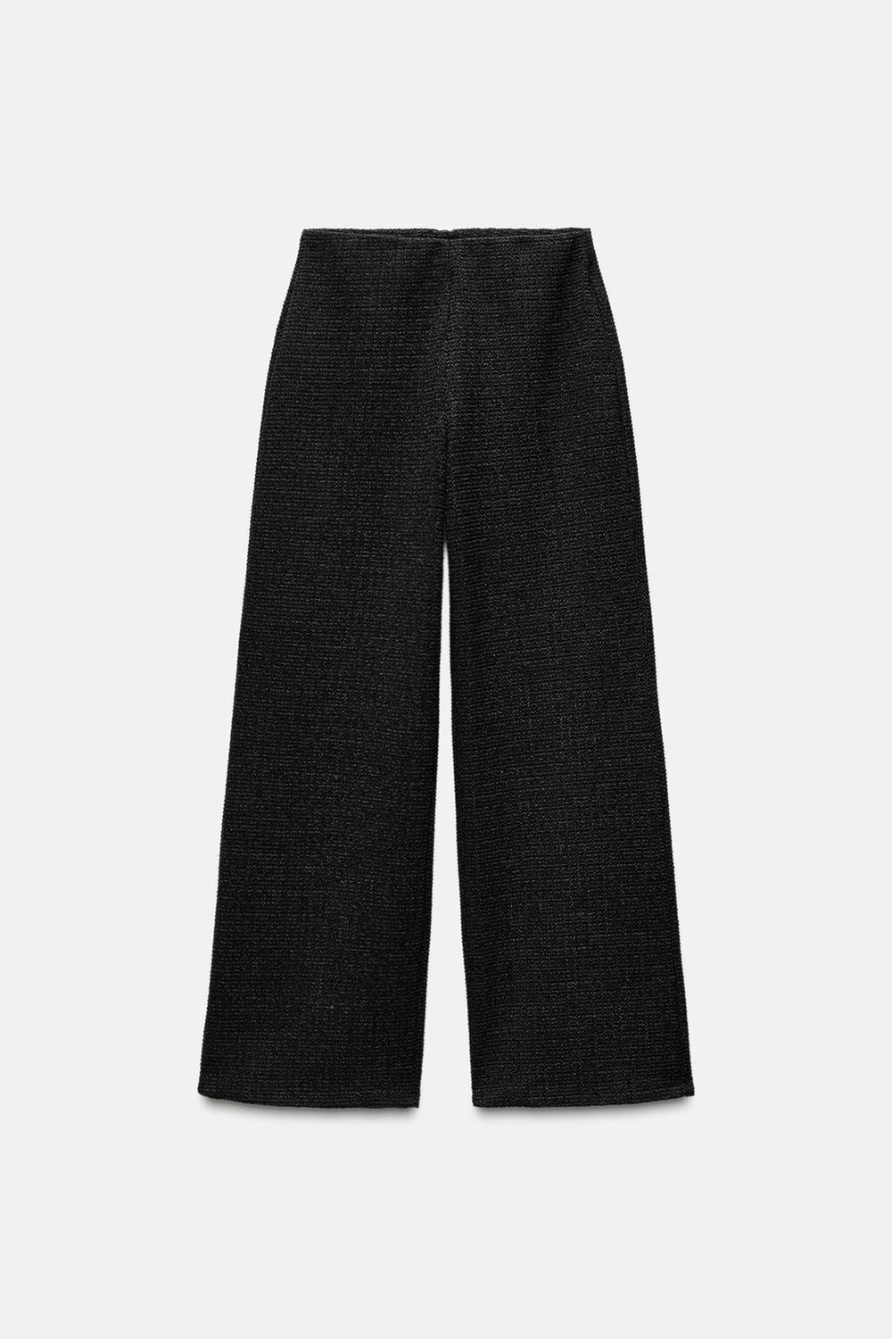 

Широкие брюки с текстурным плетением ZARA, черный