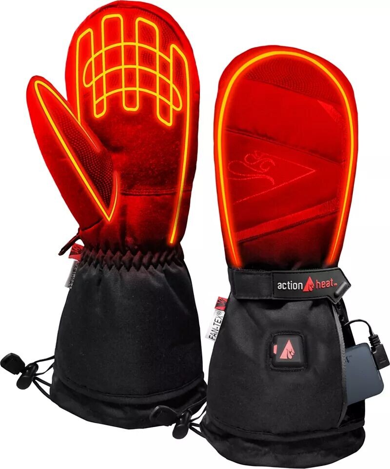 

Женские варежки с подогревом на батарейках ActionHeat, 5 В, черный