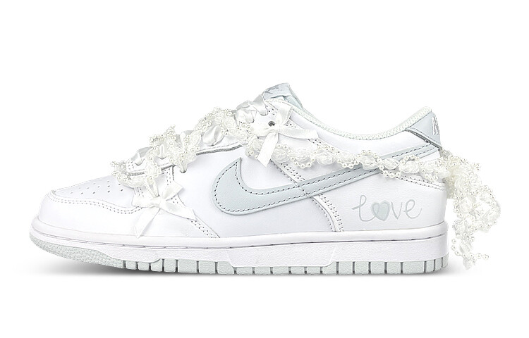 

Кроссовки Nike Dunk Skateboard Shoes Women's Low-Top White Gray