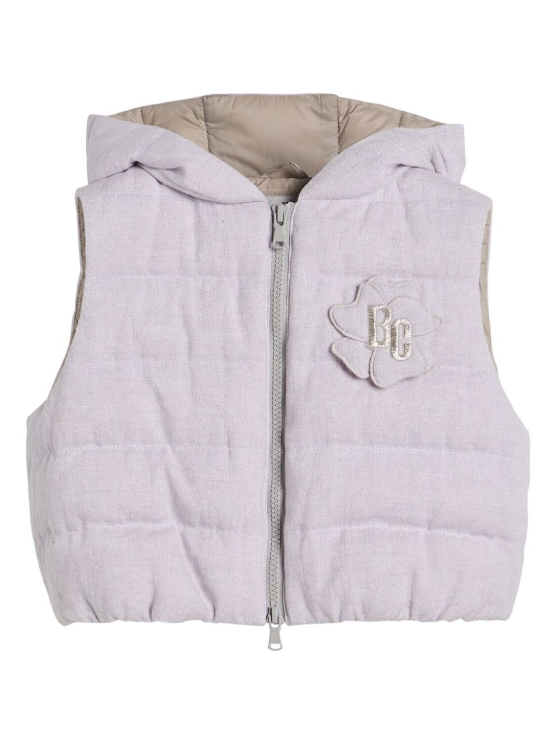 

Brunello Cucinelli Kids жилет с цветочной аппликацией, фиолетовый