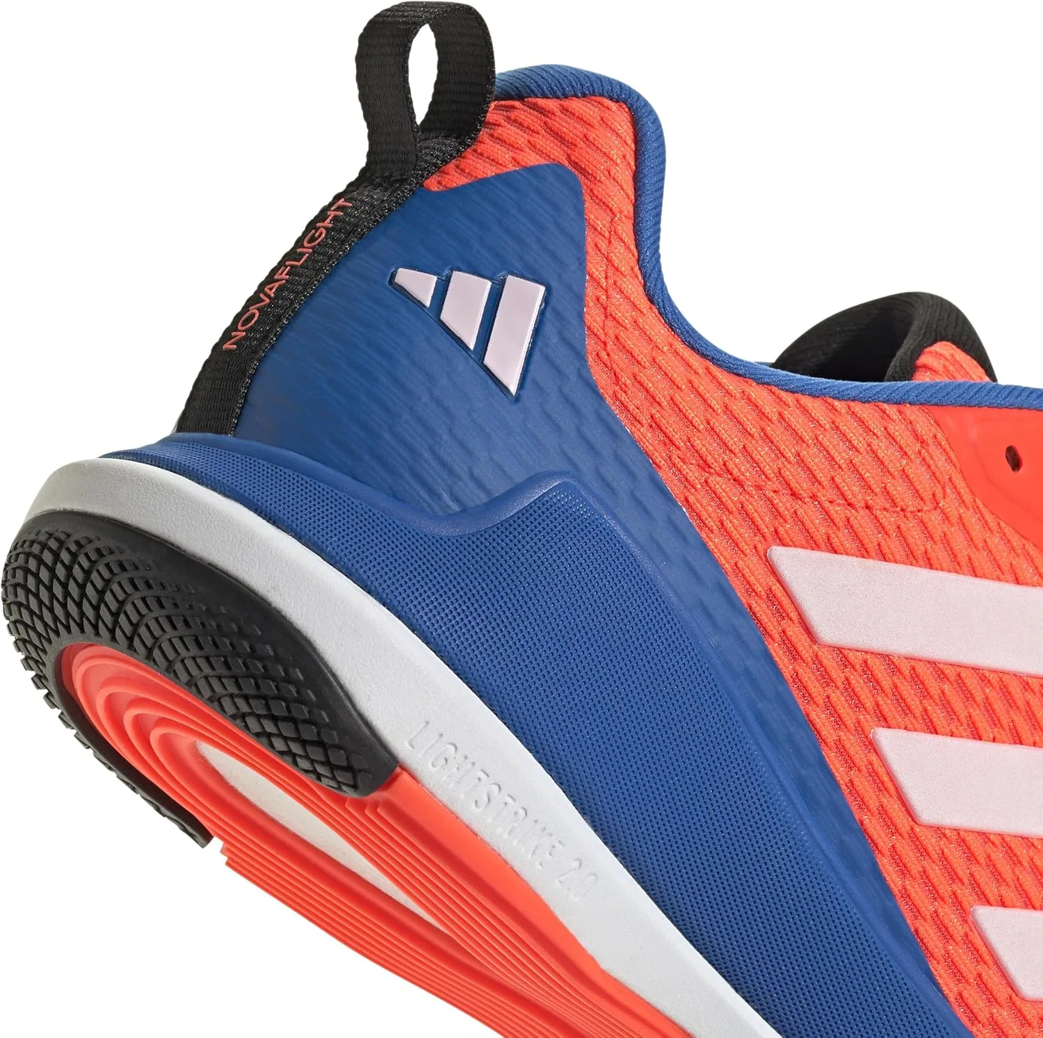 Мужские кроссовки Adidas Novaflight 2 для игры в помещении, Team Solar Orange Zero Metalic Bright Royal — фото 2