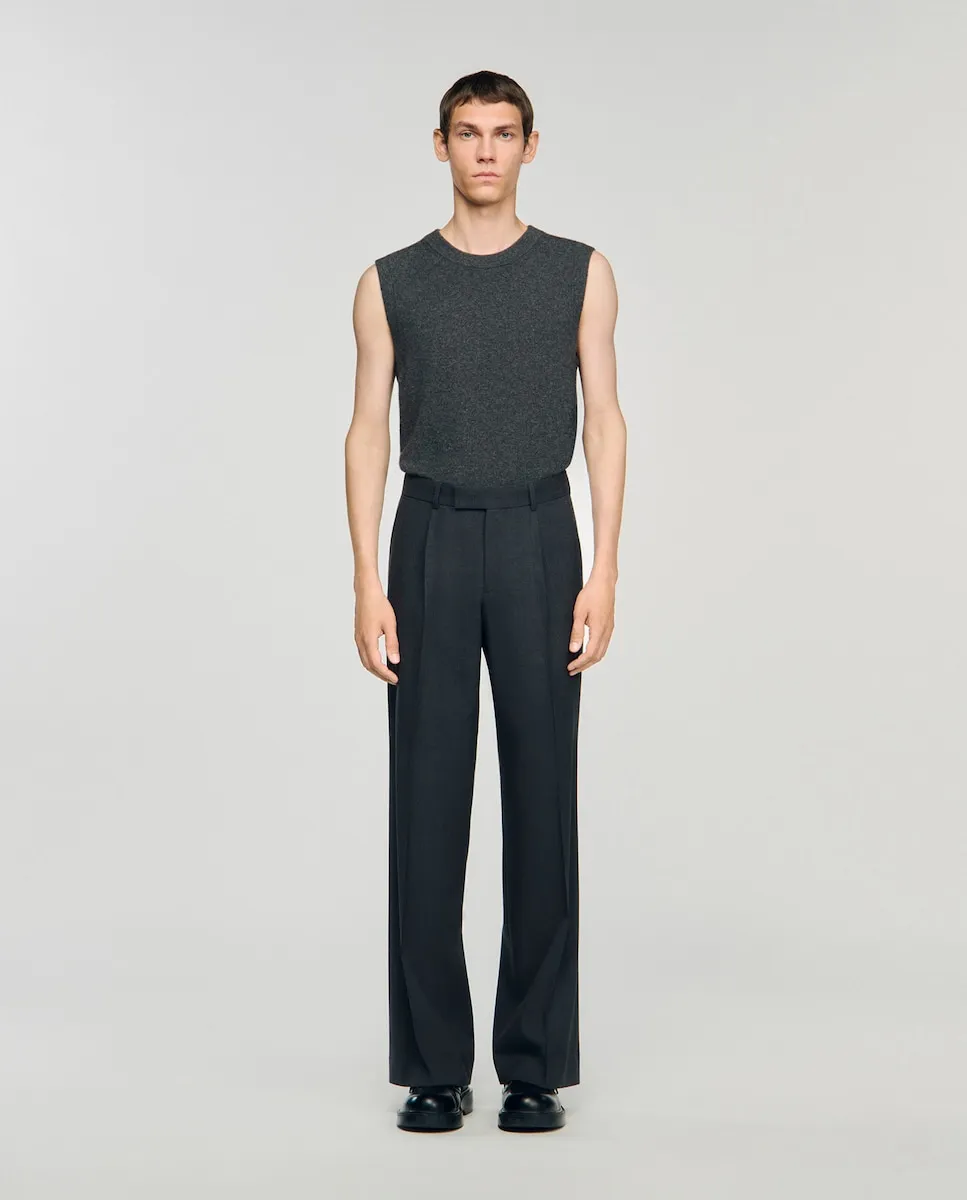 

Мужские брюки из шерстяного костюма Sandro, серый