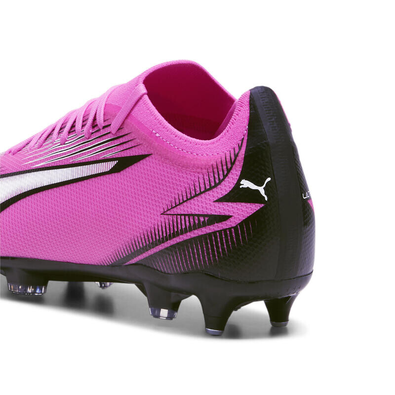 Футбольные бутсы ULTRA MATCH MxSG мужские PUMA Poison Розовый Белый Черный — фото 2
