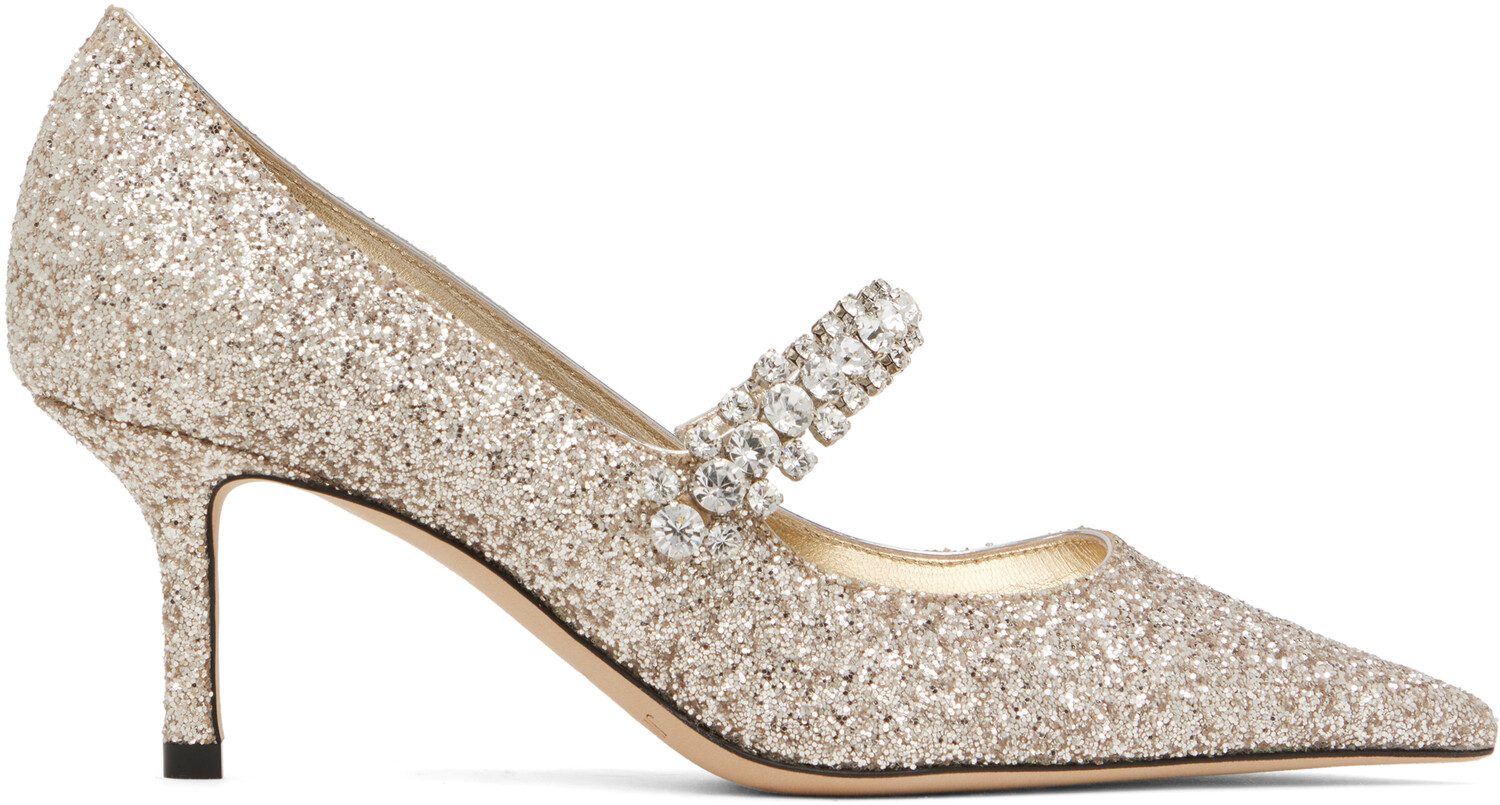 Золотые туфли Bing Pump 65 на каблуке Jimmy Choo