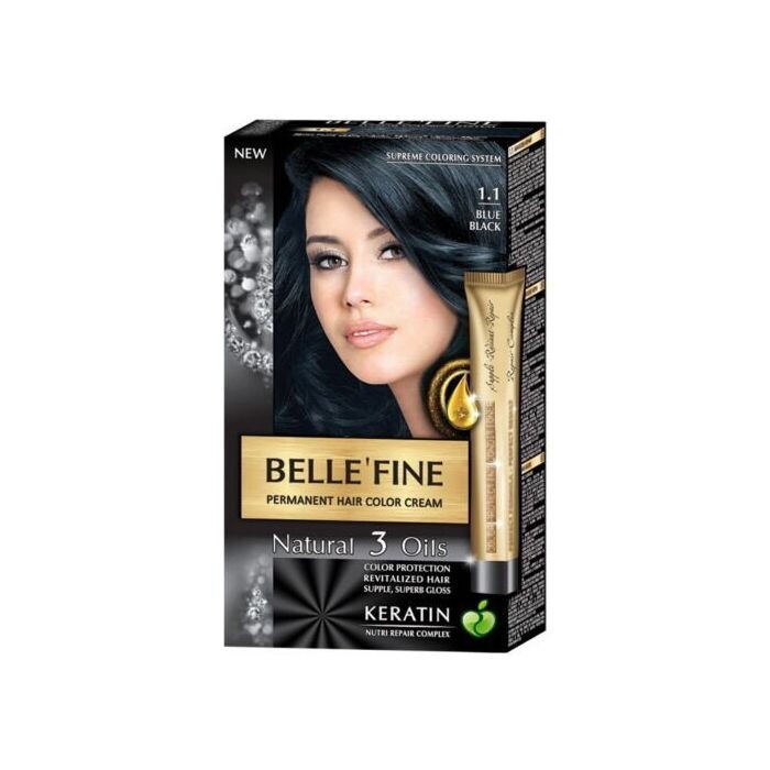 

Краска для волос Tinte Capilar Keratin Bellefine, 1.1 Negro Azulado