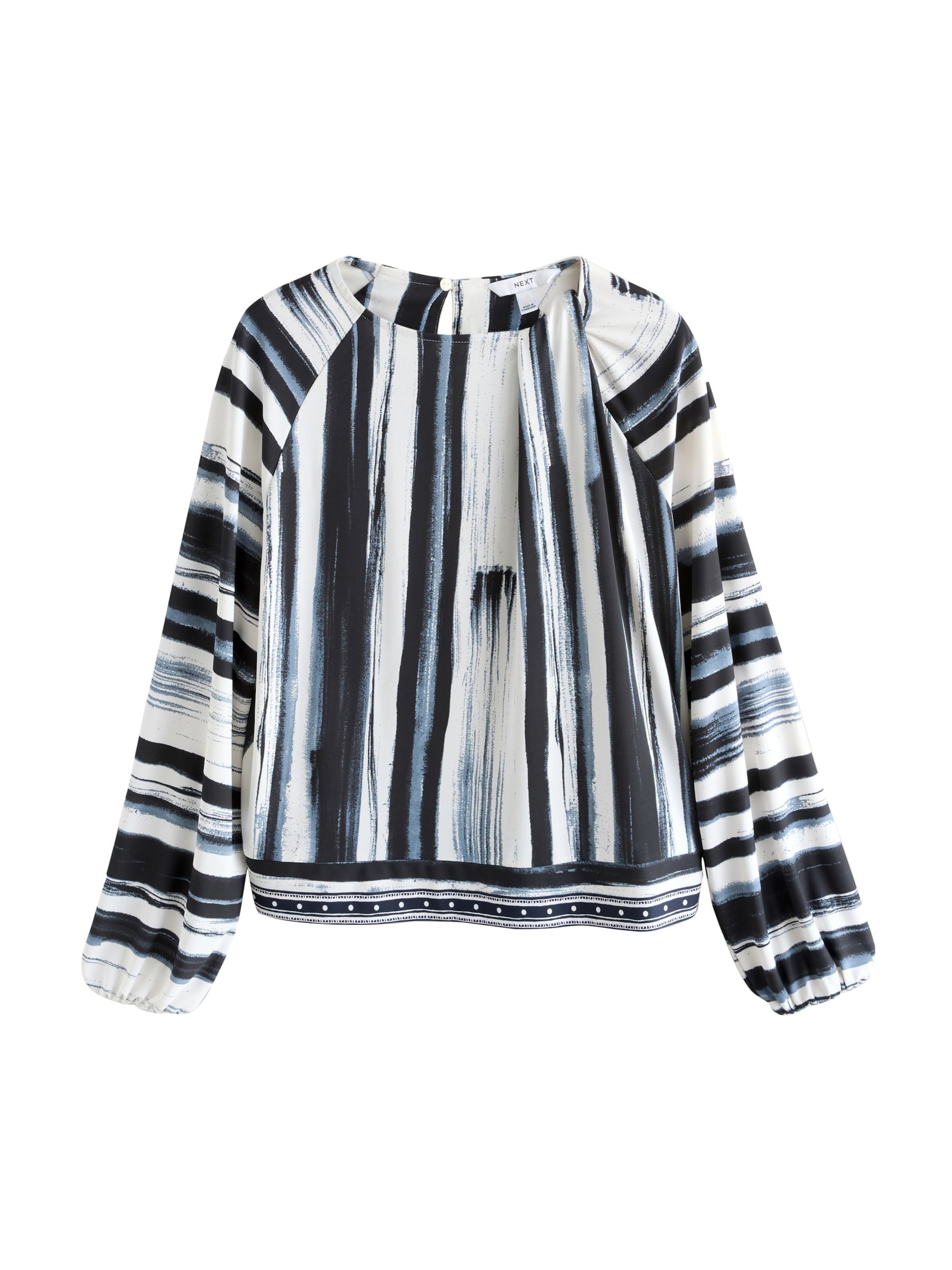 Next Блуза в цветах Night Blue, Opal, Off White