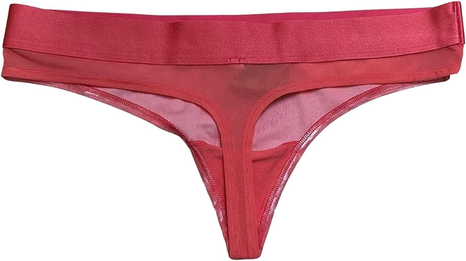 Victoria's Secret женские трусики-стринги из велюра, Pink — фото 2