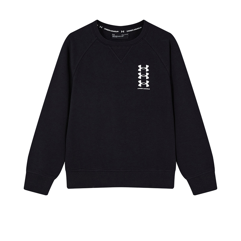 Детская толстовка с круглым вырезом, средней толщины Under Armour, черный — фото 3
