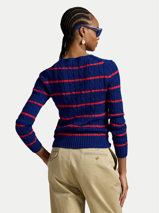 Свитер slim fit 211972119001 Polo Ralph Lauren, синий — фото 3