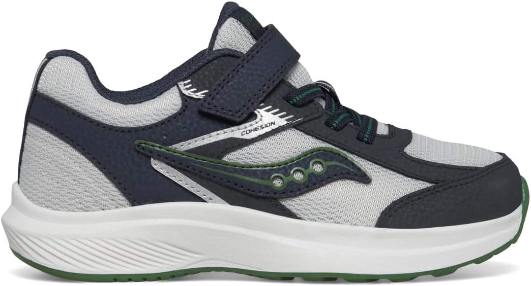 Детские кроссовки Saucony Cohesion с альтернативной застежкой для детей и подростков, синий/зеленый/серый/темно-синий — фото 2