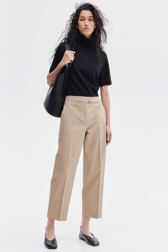 

Элегантные брюки-сигареты H&M, бежевый