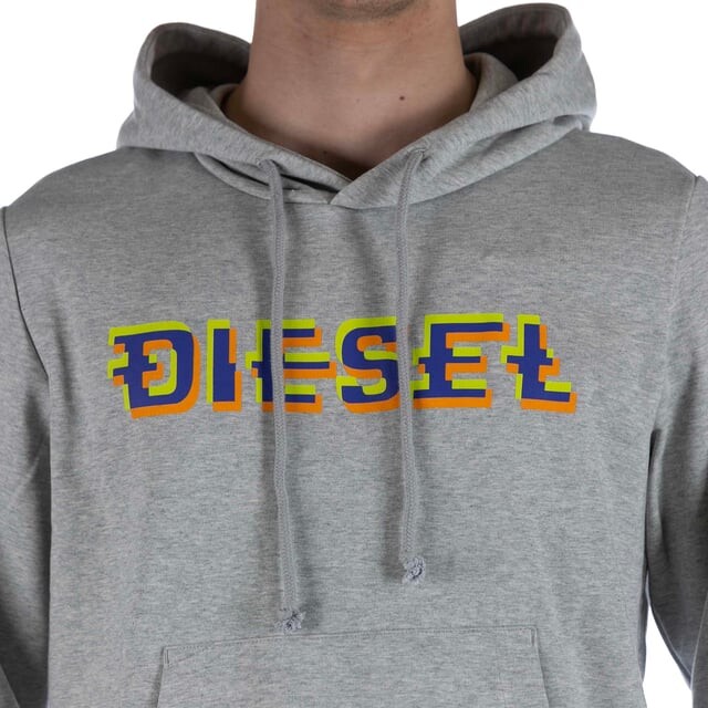 S Ginn hood k27 серая толстовка Diesel, серый — фото 4