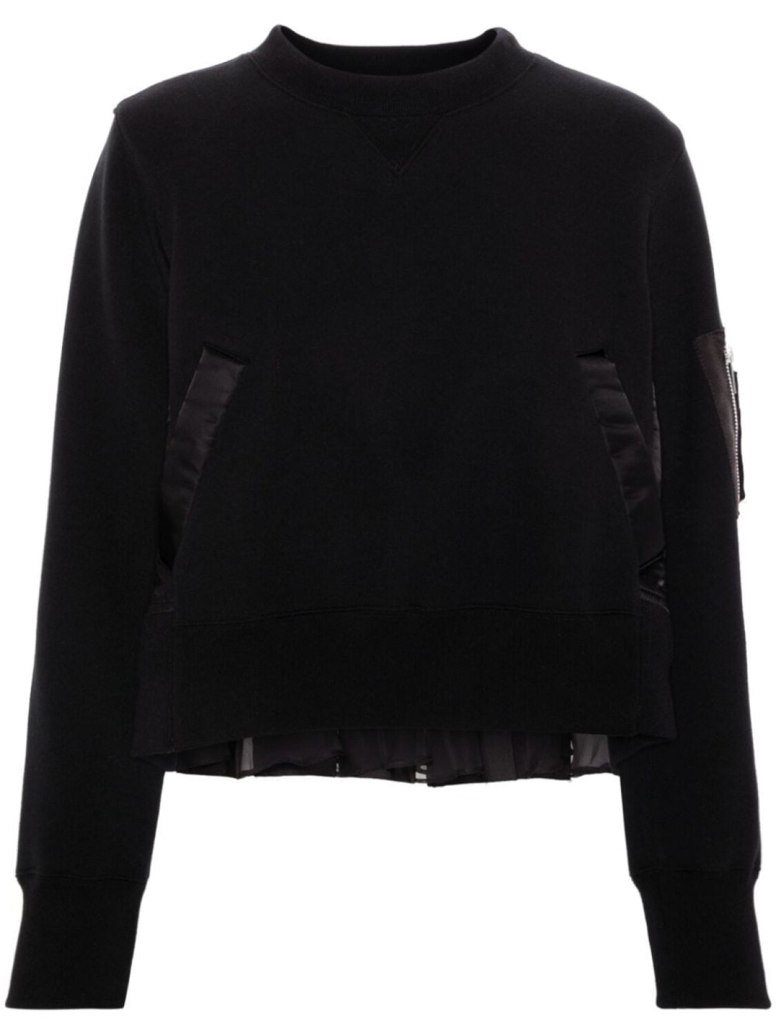 

sacai толстовка с круглым вырезом, черный