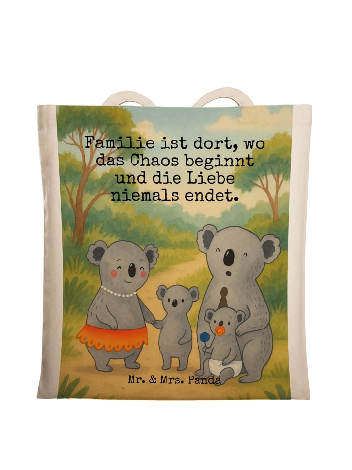 

Mr. & Mrs. Panda Сумка с изображением семьи коал и надписью белого цвета