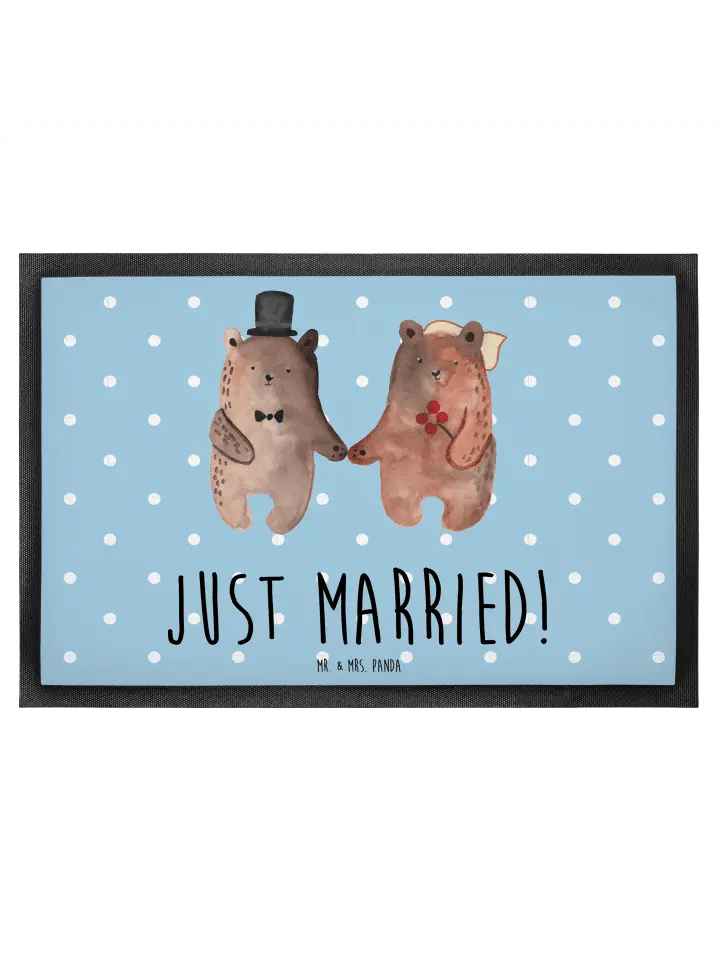 

Коврик для ног Mr. & Mrs. Panda, цвет blau pastell