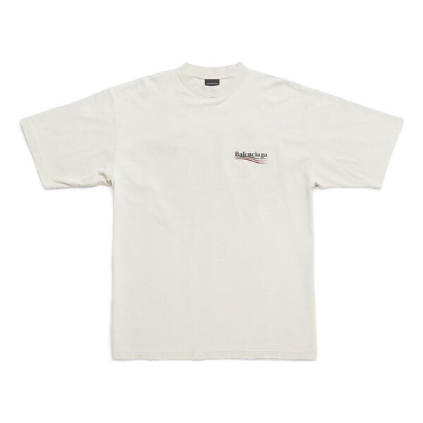 

Футболка political campaign t-shirt large fit 'beige' Balenciaga, бежевый
