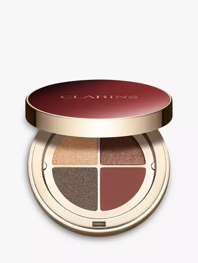 Палитра теней для век Ombre из 4 цветов, многоцветные коричневые оттенки Clarins