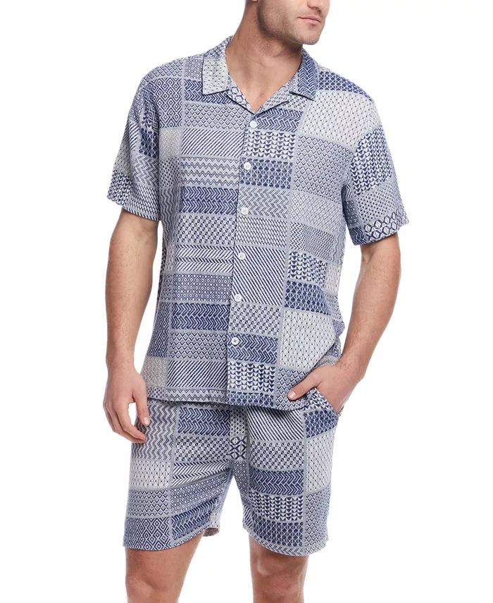

Мужская рубашка с жаккардовым вязаным принтом Weatherproof Vintage, белый