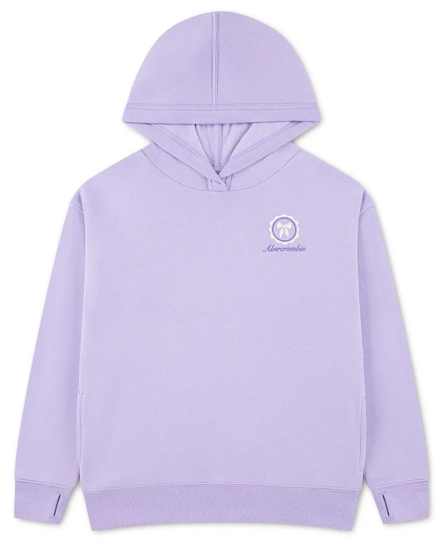 Детская толстовка с капюшоном "Don't Rush" Abercrombie kids, New Lavender