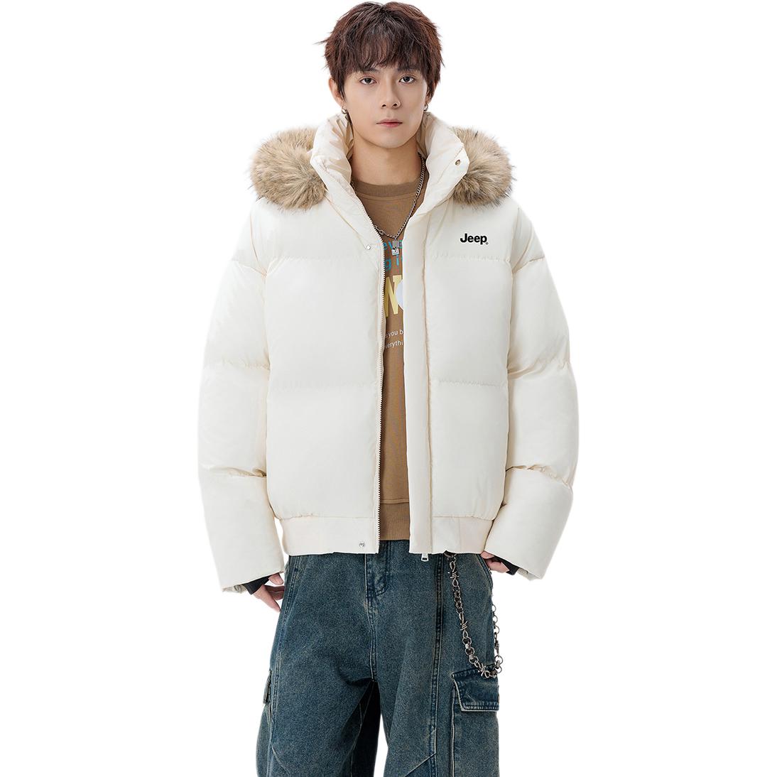 

Кожаная куртка Unisex с отстегивающимся капюшоном, утепленная и на флисовой подкладке Jeep, хаки