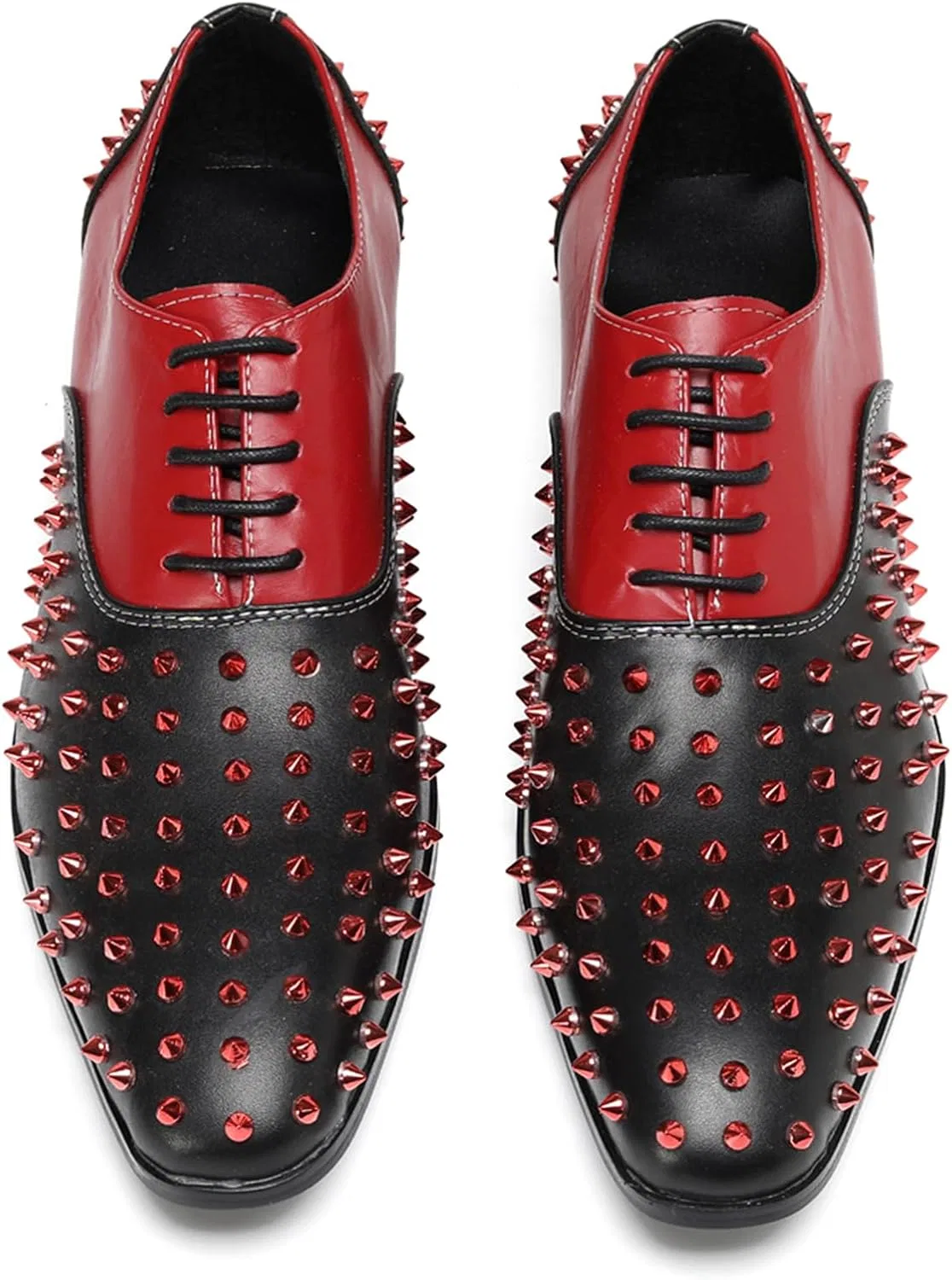 Туфли Shoes Men Studded Shoes Business Leather Shoes Personality Breathable Casual Fashion Shoes for Party Casual Wedding HGTREDPK, 2-Red — фото 3