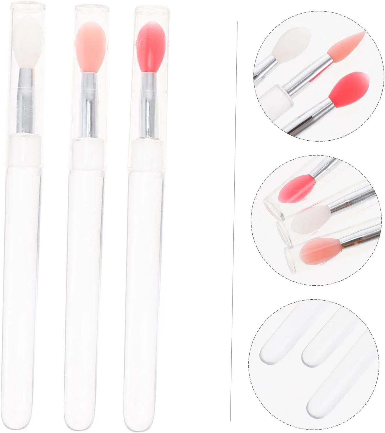 Набор кистей для губ Silicone Lip Brush WOFASHPURET 6 шт — фото 2