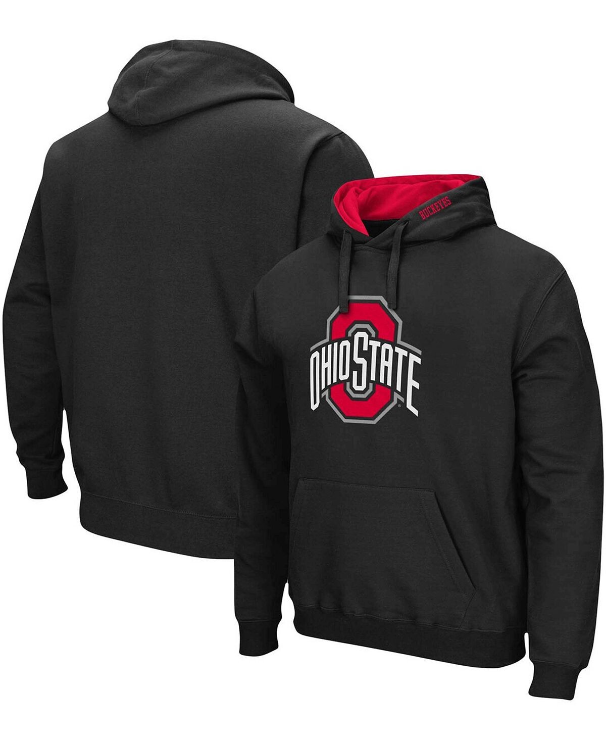 

Мужской черный пуловер с капюшоном Ohio State Buckeyes Arch Logo 3.0 Colosseum