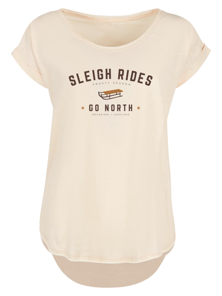 

Удлиненная футболка с изображением Рождества на санках в Уайтсэнде F4NT4STIC