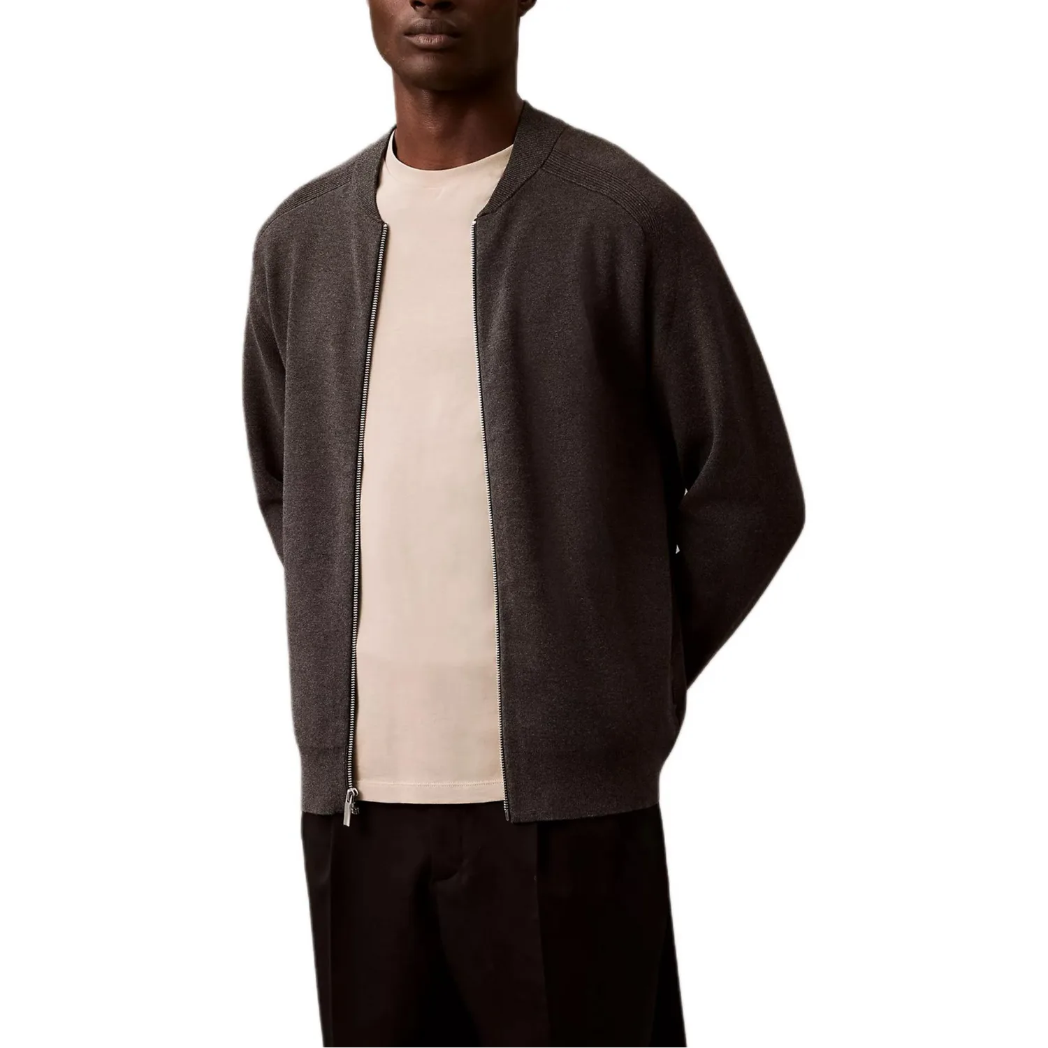 Кардиган на молнии Calvin Klein, темно-серый