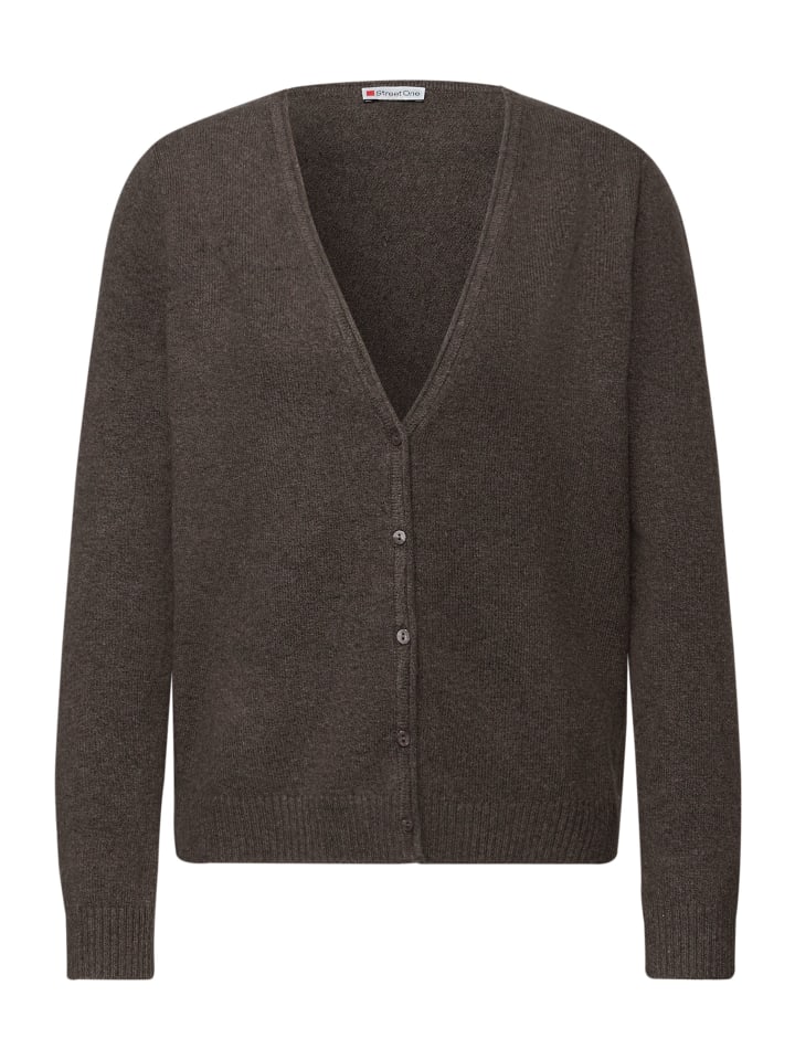 

Street One Уютный кардиган с V-образным вырезом, цвет Rustic Brown Mel