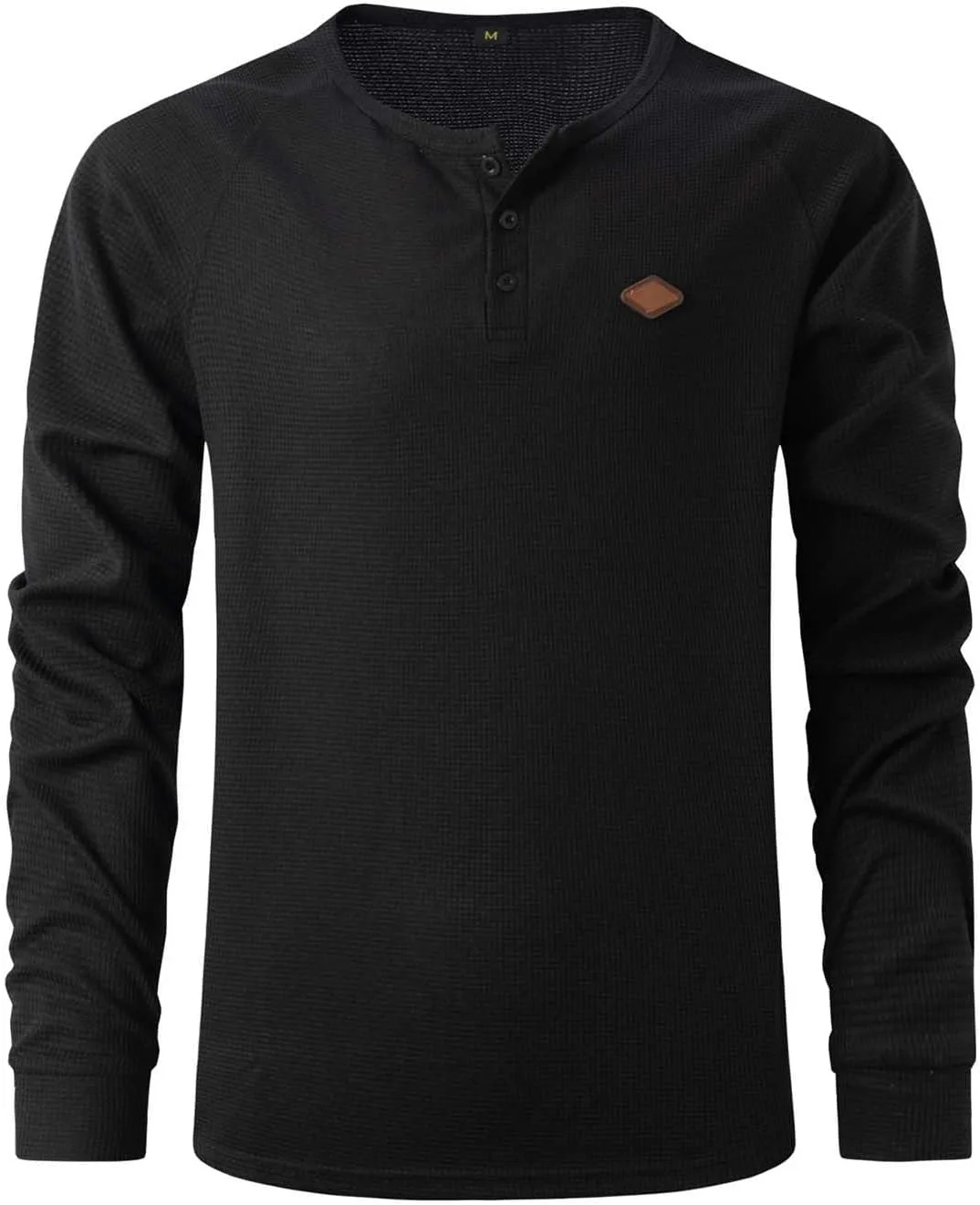 

Футболка-хенли Waffle для мужчин, Casual, длинный рукав, Slim Fit HJINGSUN