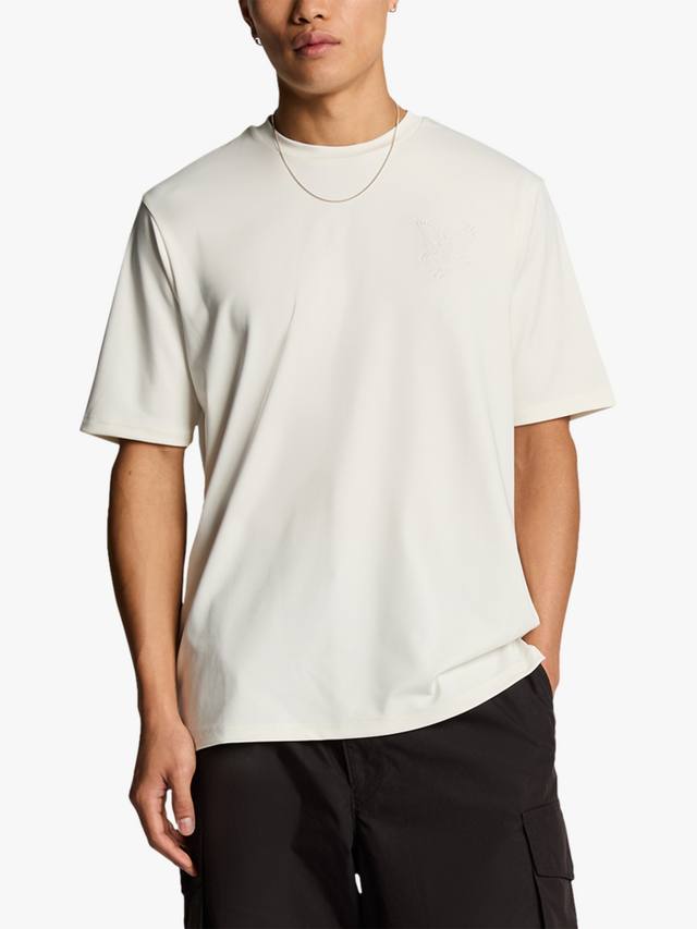 

Футболка из неопрена с панелями обычного покроя Lyle & Scott, цвет Chalk