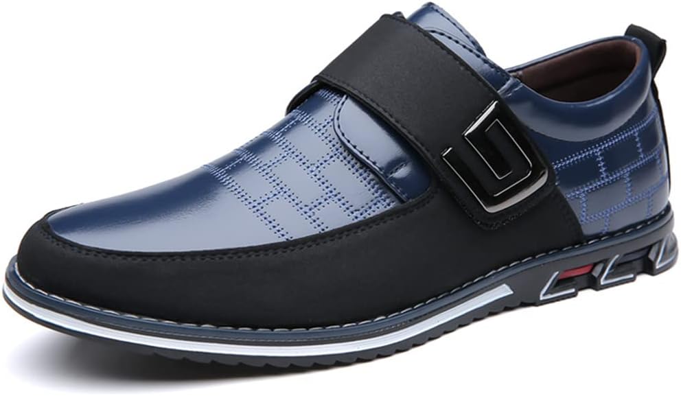 

Мужские повседневные кроссовки Veslexth для вождения, лоферы, дышащие, комфортные, для ходьбы, с крылышками, на шнуровке, роскошные кожаные туфли для бизнес-офиса, работы и повседневной носки, синий