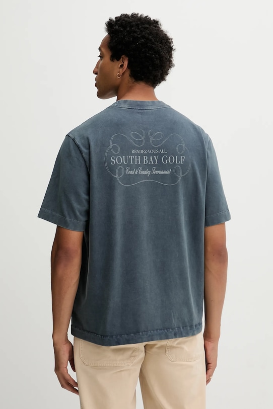 

Хлопковая футболка Abercrombie & Fitch, серый