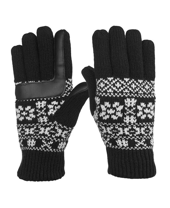 

Женские водоотталкивающие трикотажные перчатки Nordic Fairisle Isotoner, черный