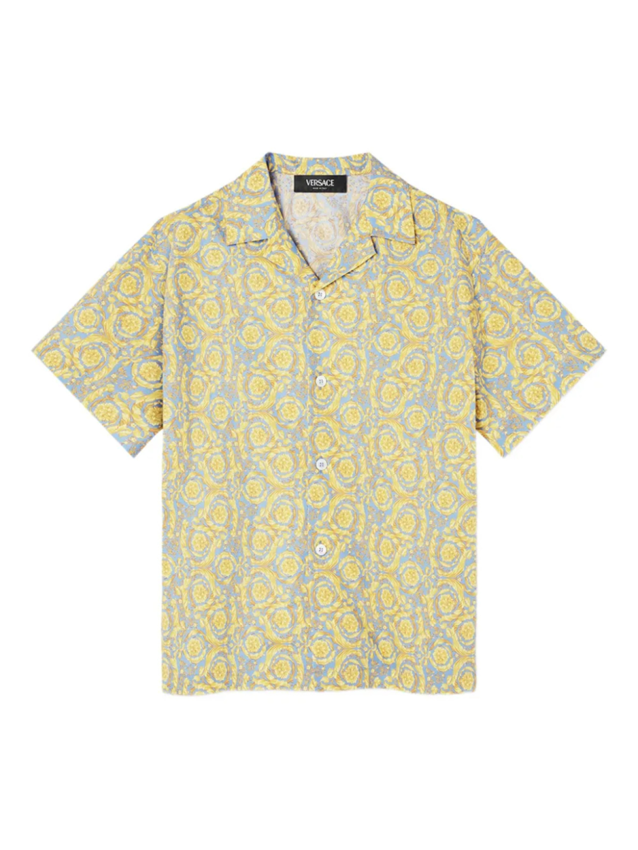 

Versace Kids рубашка с короткими рукавами и принтом Barocco, синий
