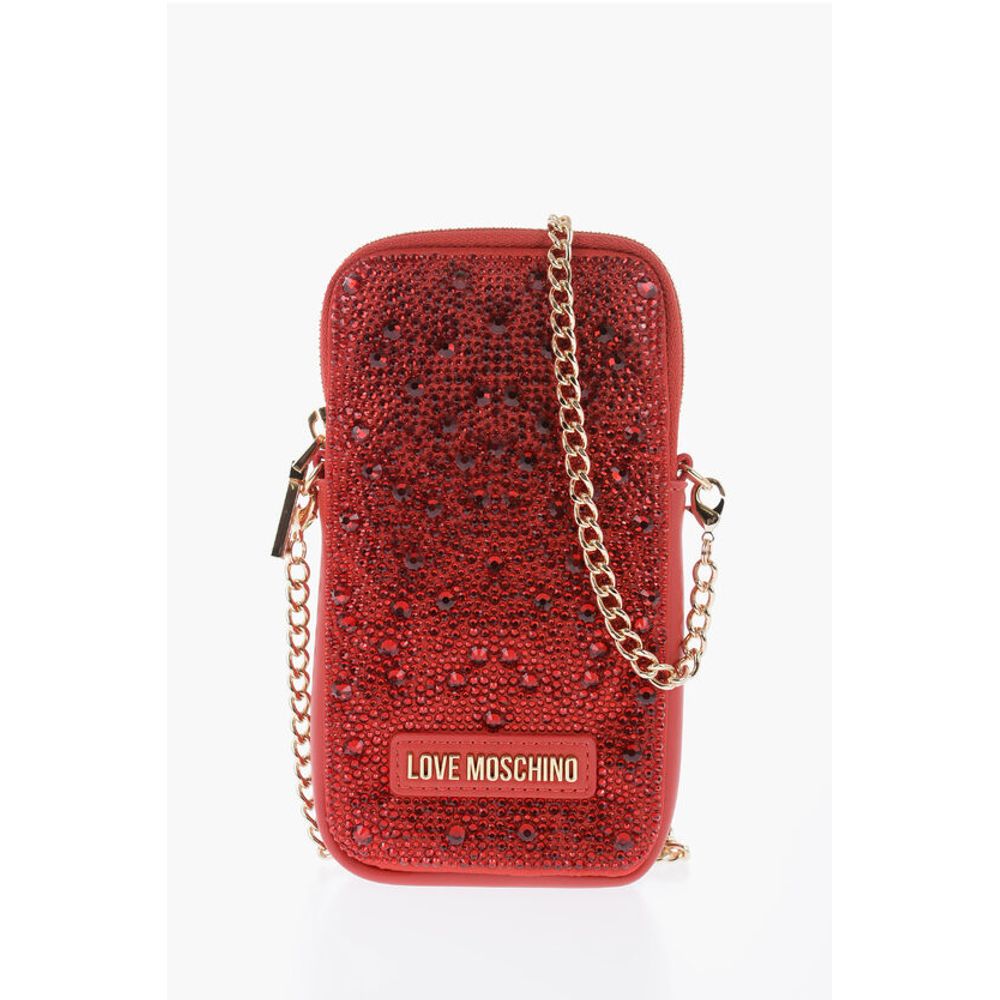 

Сумочка LOVE со стразами и золотой цепочкой Moschino, Red