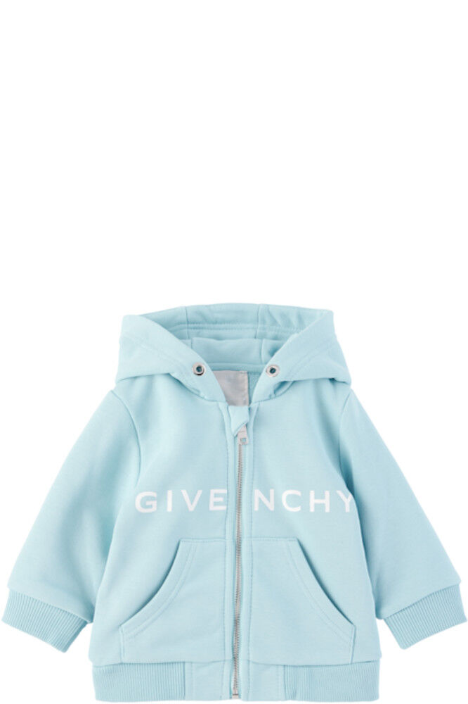 

Спортивная толстовка с капюшоном на молнии Baby Blue Givenchy