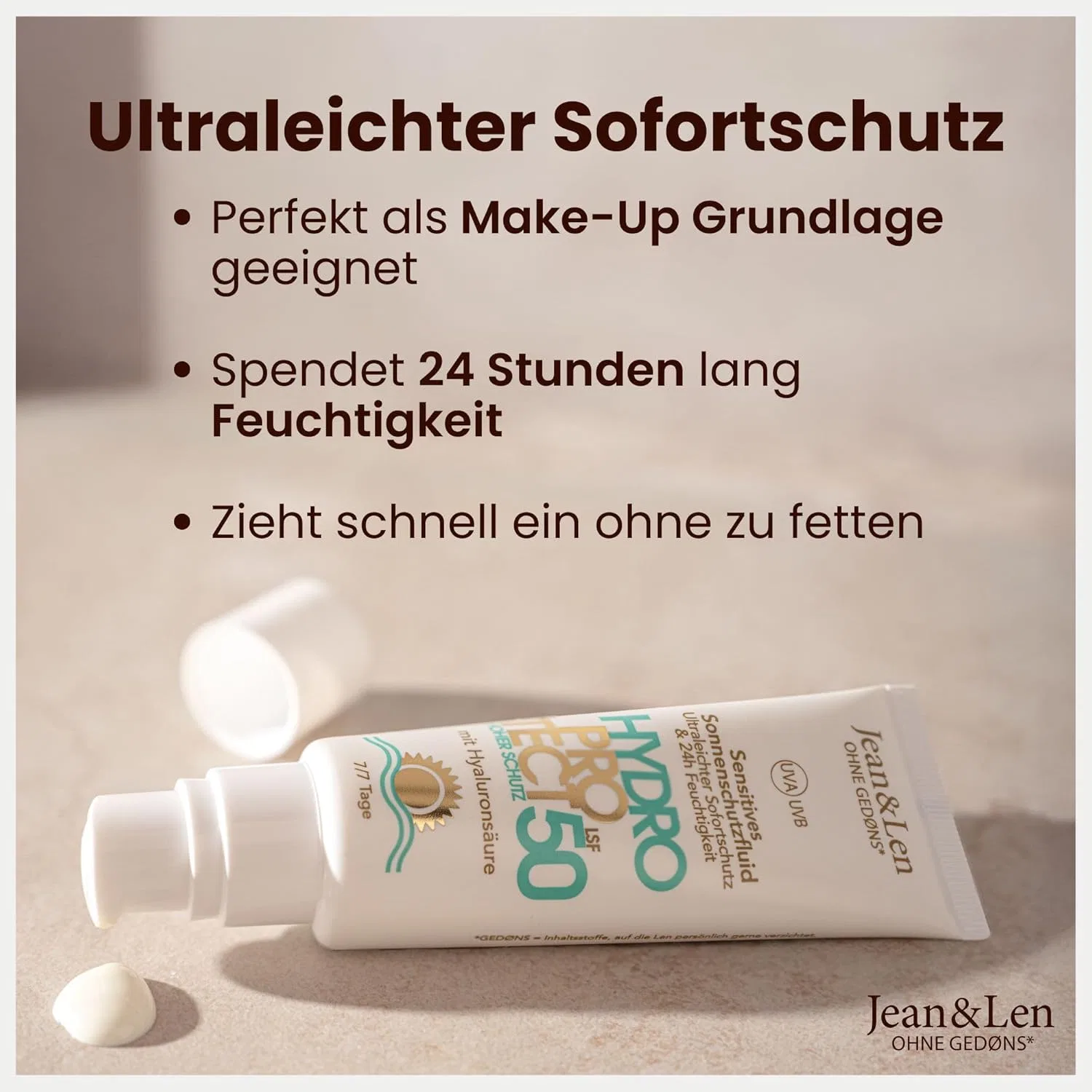 Солнцезащитный флюид для лица Jean & Len Sensitive SPF 50 Jean & Len — фото 4