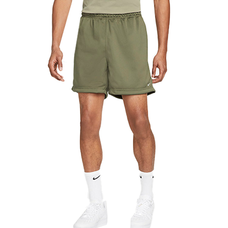 Шорты Men's Nike Solid Color Minimalistic Elastic Waistband Logo Medium Olive Shorts DH4658-222 — фото 4