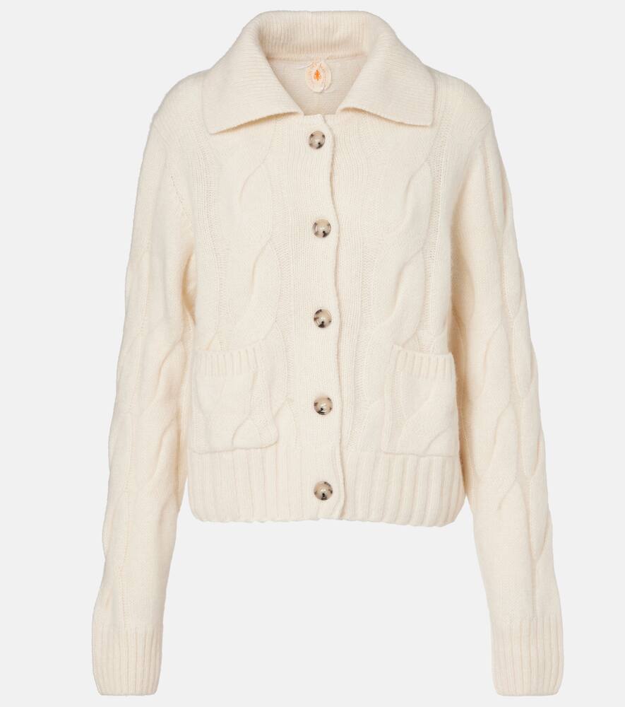 

Кардиган из кашемира и шёлка с косой вязкой Jardin des Orangers, 255-41