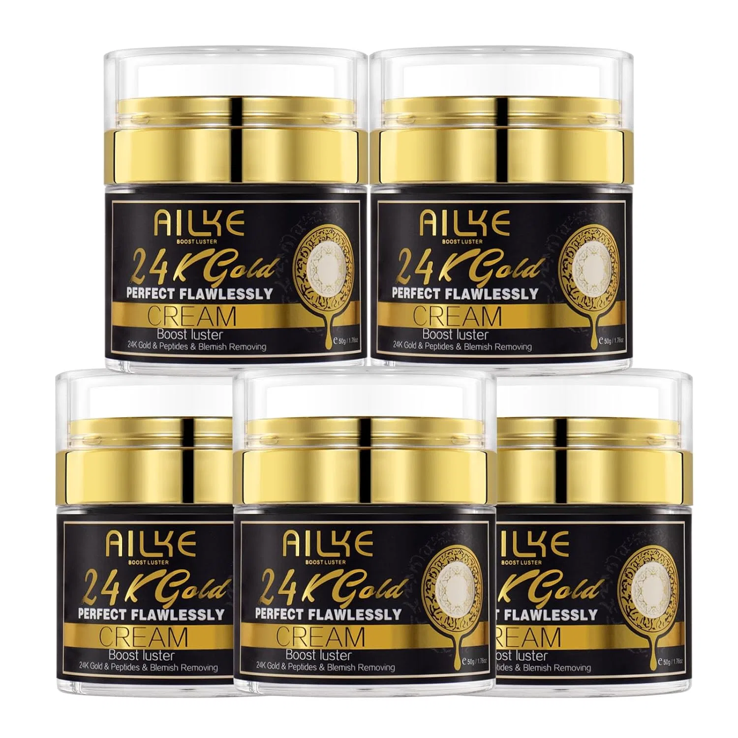 Крем для лица «24K Gold Perfect Flawlessly Face Cream» от AILKE ‎Ailke Boost Luster, Pack Of 5