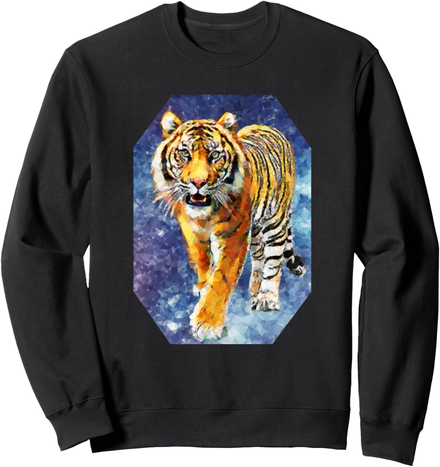 

Толстовка с изображением тигра и крупной кошки, хищника из джунглей, черная, размер S Tiger Big Cat Predator Gift Christmas - Birthday